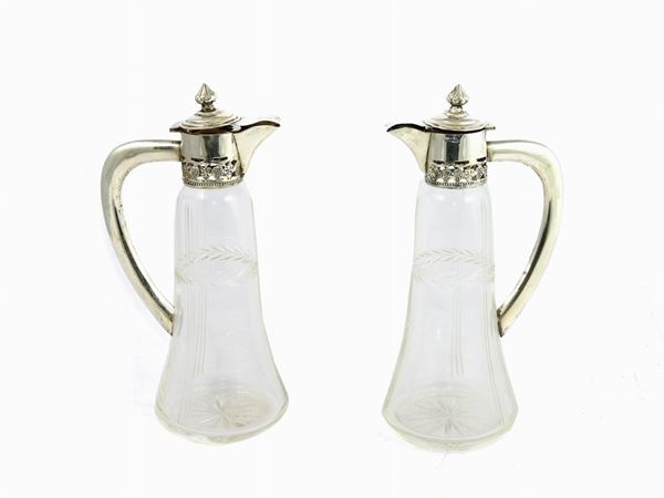 Pair of Glass and Silver Pitchers  (Italy, 1930-40s)  - Auction An antique casale: Furniture and Collections - II - III - Maison Bibelot - Casa d'Aste Firenze - Milano
