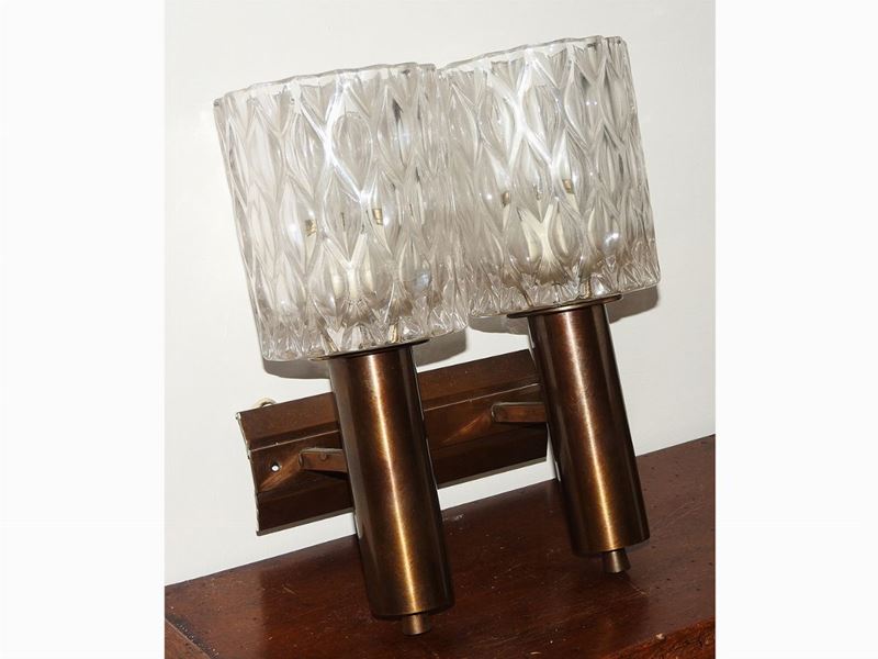 Serie di Tre Appliques in Ottone