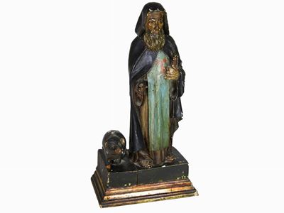 Antica Scultura in Legno Policromo