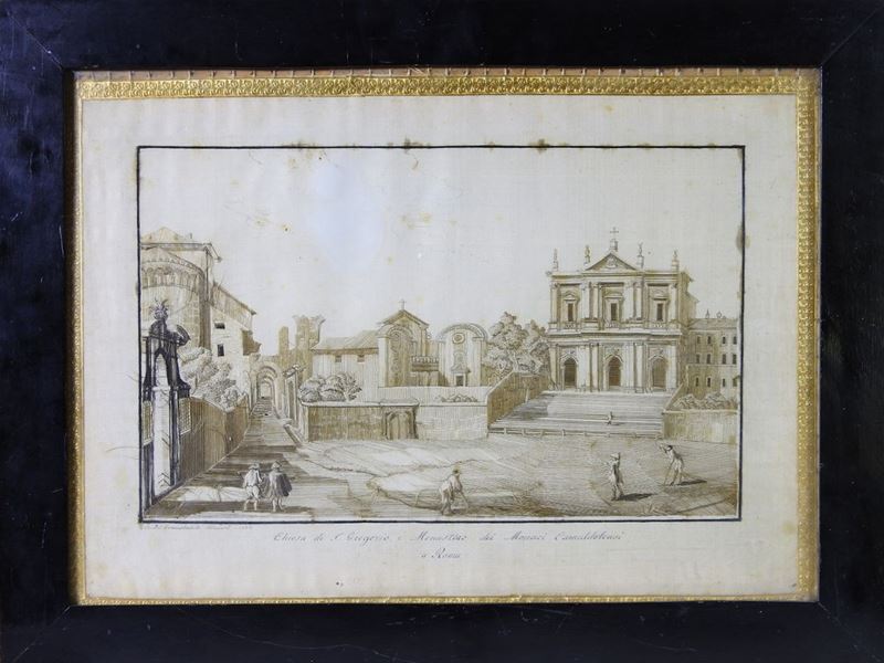 Da Giuseppe Vasi - Chiesa di S. Gregorio e Monastero dei Monaci Camaldolesi