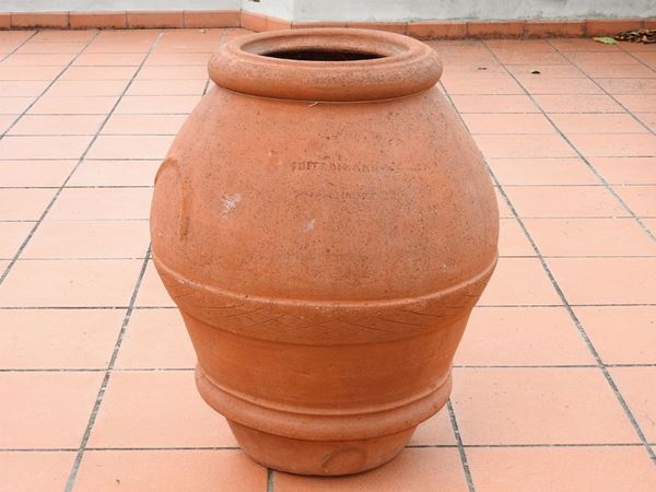 Old Terracotta Pot  (Impruneta Manufacture)  - Auction An antique casale: Furniture and Collections - I - II - Maison Bibelot - Casa d'Aste Firenze - Milano