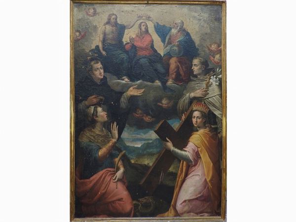 Tommaso Manzuoli detto Maso da San Friano - Incoronazione della Vergine fra Santi