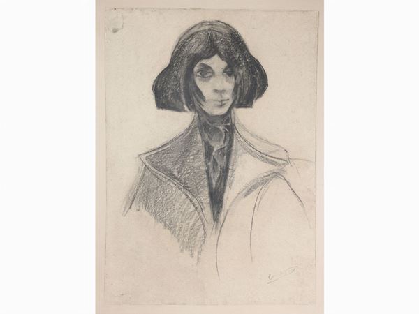 Lorenzo Viani - Portrait of a Parisian Woman (1909 circa)