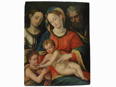 Sacra Famiglia con San Giovannino e Santa Caterina