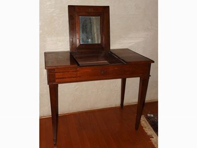Tavolino da Toilette Impiallacciato in Noce