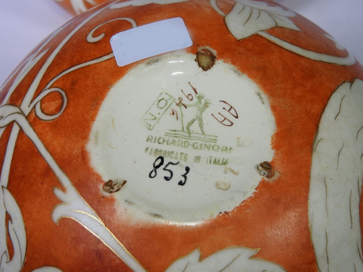 Serie di Tre Vasi in Terracotta Smaltata