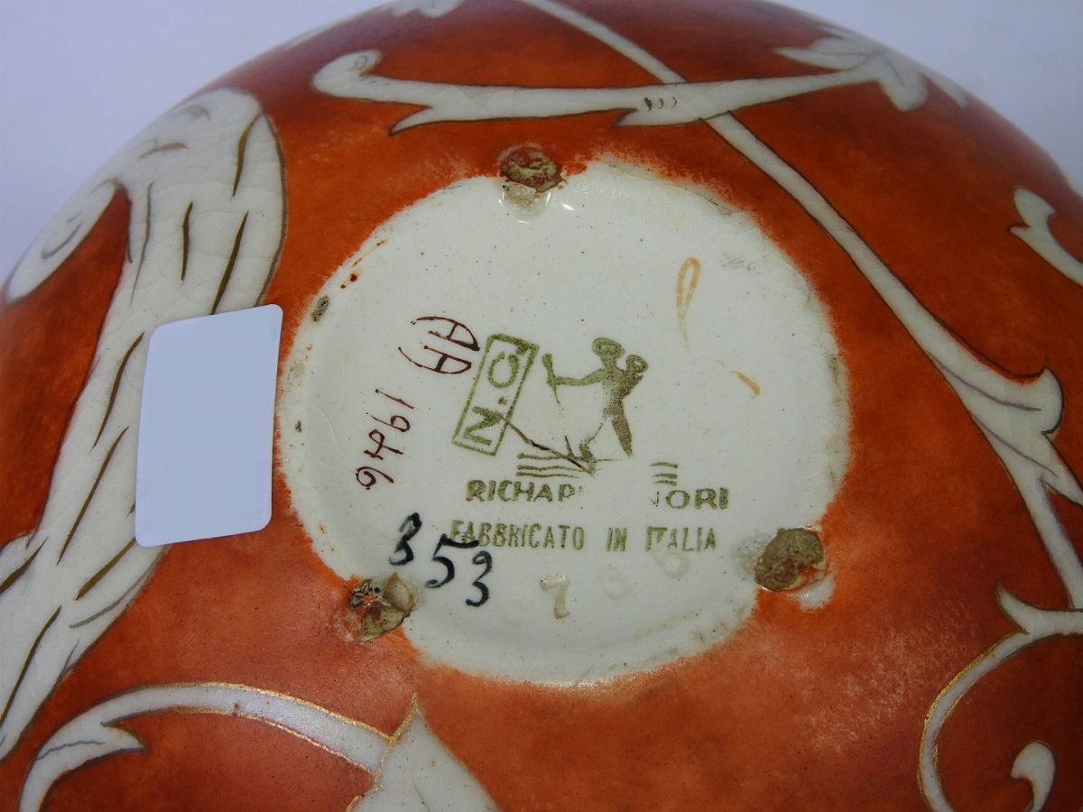 Serie di Tre Vasi in Terracotta Smaltata