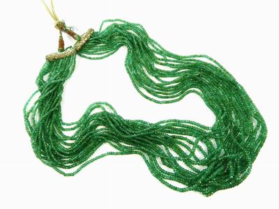 Mazzetta di 15 Fili di Smeraldi Sfaccettati