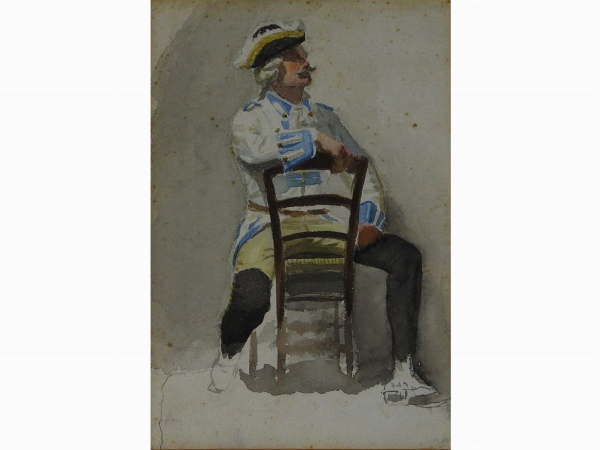 Scuola Toscana della Seconda Metà del XIX Secolo - Personaggi in Costume Teatrale