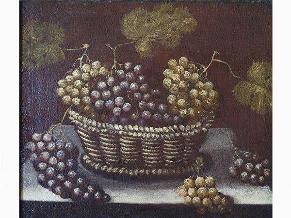 Natura morta con uva  - Asta Arte moderna e contemporanea /   Un antico casale a Settignano: i dipinti - I - Maison Bibelot - Casa d'Aste Firenze - Milano