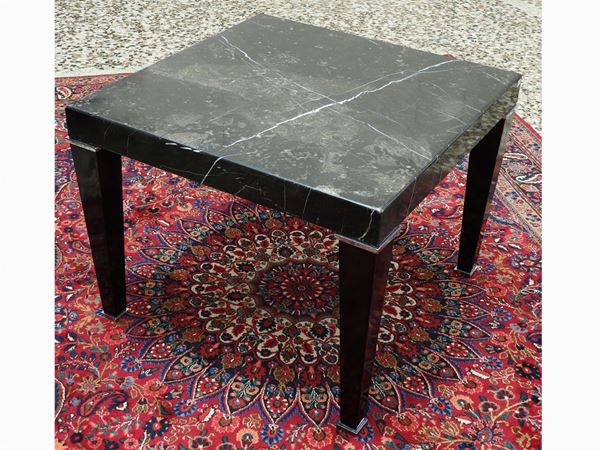 Tavolo quadrato in marmo nero Marquinia