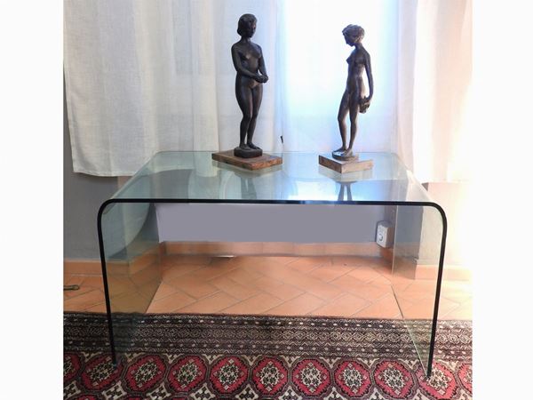 Crystal Desk Table  - Auction Modern and Contemporary Art /   An antique casale in Settignano: Paintings - I - Maison Bibelot - Casa d'Aste Firenze - Milano