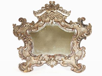 Cartagloria in Legno Intagliato e Argentato