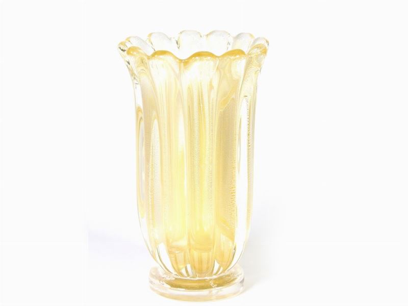 Archimede Seguso - Vaso in Vetro Soffiato