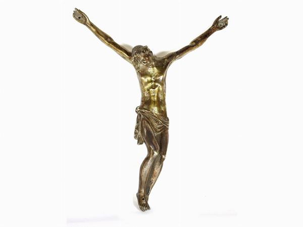 Silver-plated Figure of the Crucified Christ