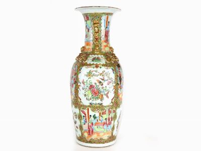 Grande Vaso Canton in Porcellana Policroma