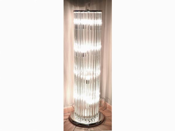 Metal and Crystal Floor Lamp  (1940s)  - Auction Modern and Contemporary Art /   An antique casale in Settignano: Paintings - I - Maison Bibelot - Casa d'Aste Firenze - Milano