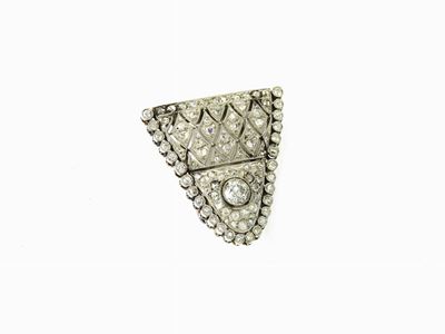 Spilla in Oro Bianco e Diamanti