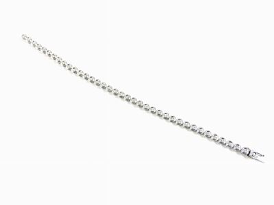 Bracciale Tennis in Oro Bianco e Diamanti