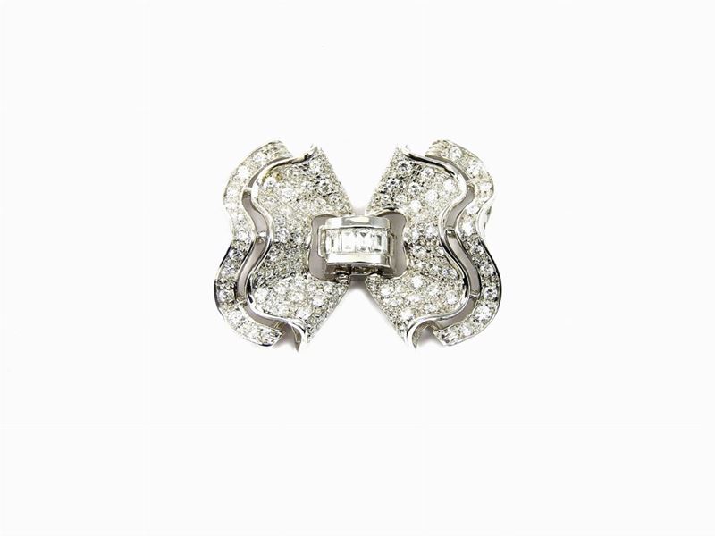Fermezza in Oro Bianco con Diamanti