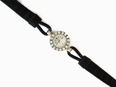 Orologio da Polso per Donna in Oro Bianco con Diamanti