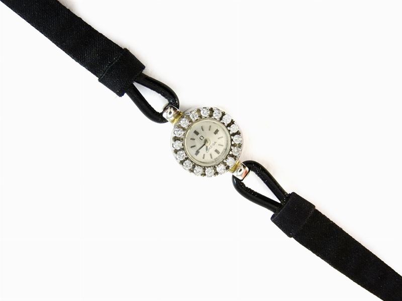Orologio da Polso per Donna in Oro Bianco con Diamanti