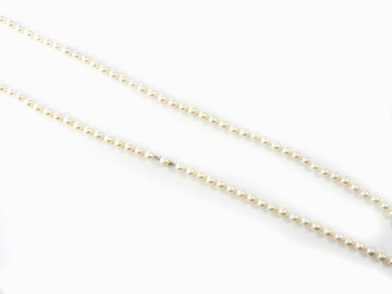 Collana a un Filo di Perle Coltivate Akoya