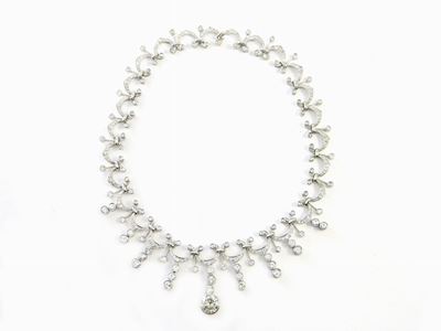 Collier in Oro Bianco e Diamanti