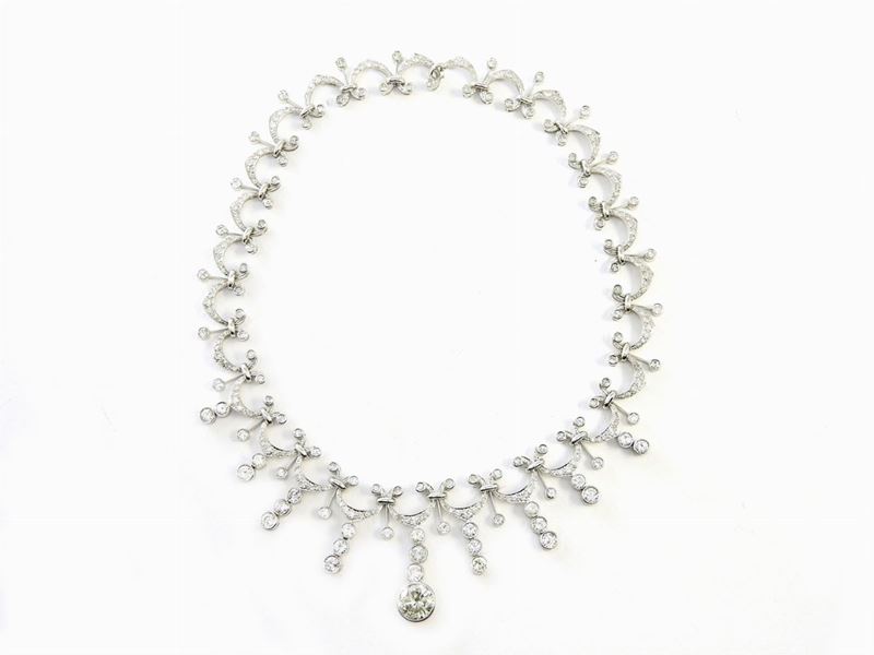Collier in Oro Bianco e Diamanti