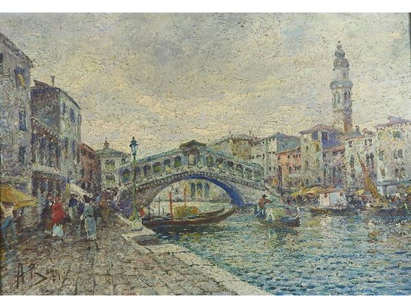 Antonio Bonini : Venice  (20th Century)  - Auction The collector's house: Antique, Modern and Oriental Art - Lots: 450-673 - III - Maison Bibelot - Casa d'Aste Firenze - Milano