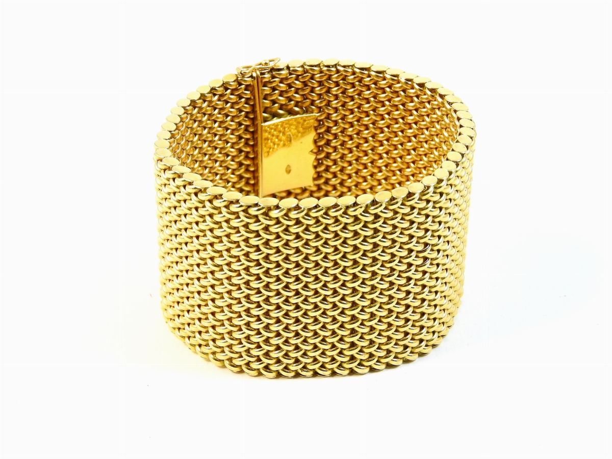 Bracciale in Oro Giallo a Maglia Morbida