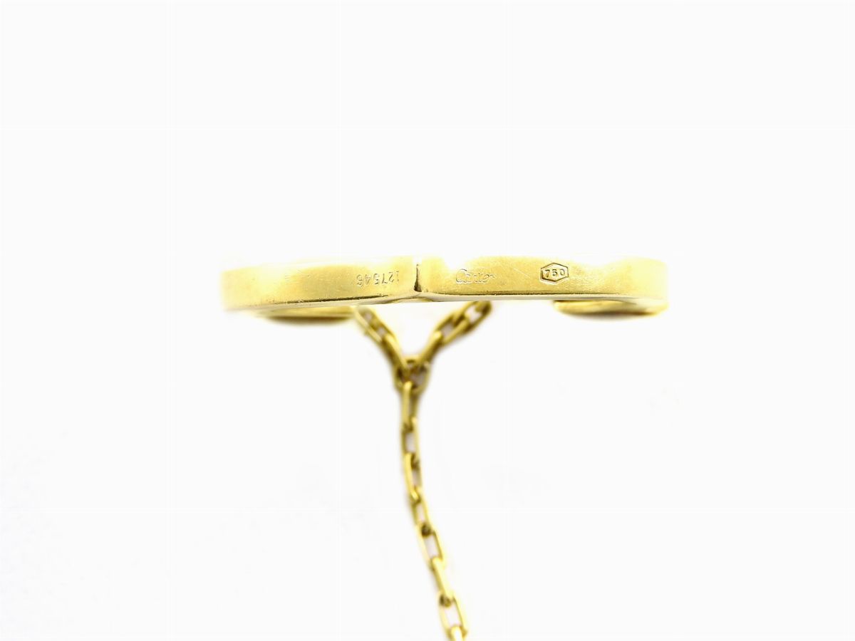 Portachiavi in Oro Giallo e Bianco