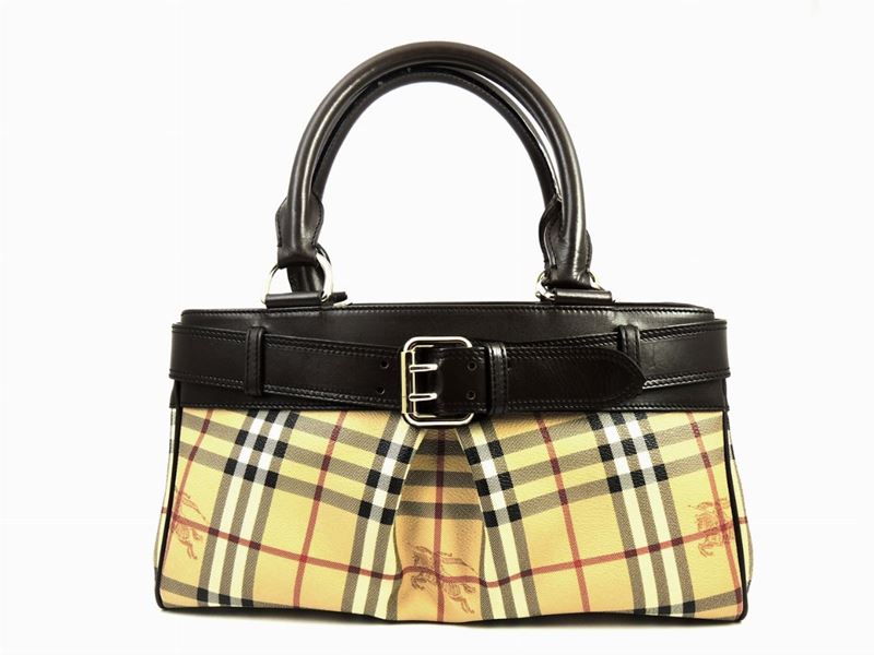 Borsa a Mano Burberry in Tela e Pelle