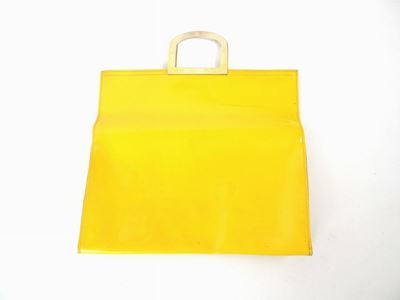 Borsa Shopper Fendi in Vernice Gialla