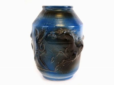 Vaso in Terracotta Maiolicata