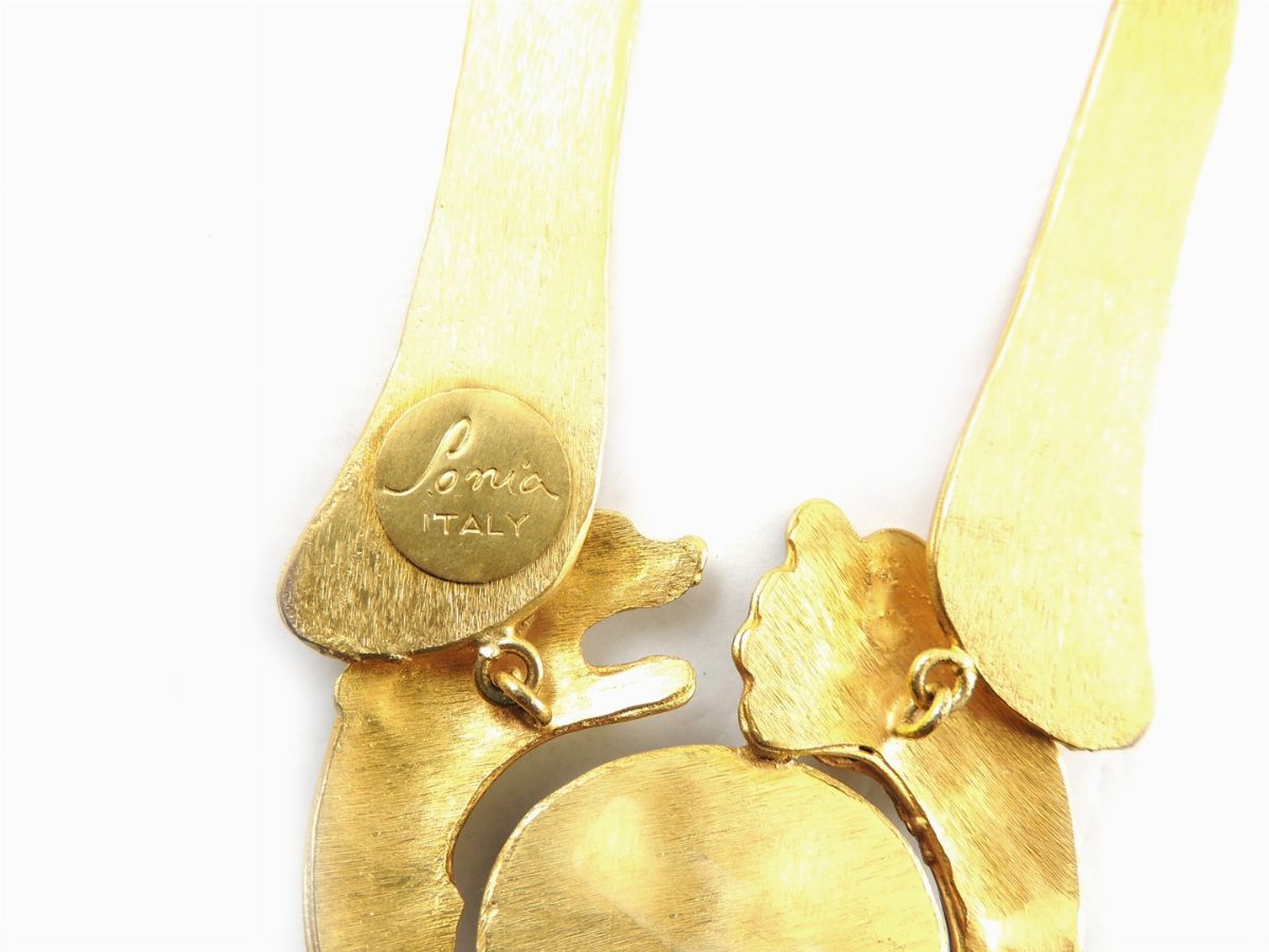 Collana Sonia Italy in Metallo Dorato e Vetro