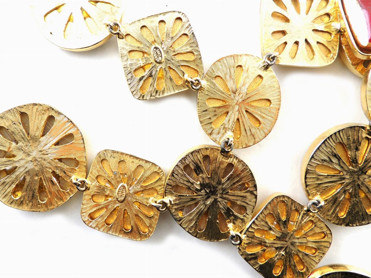VERA NAVARRO Collana Pendente Mandala In Oro Vegetale Con Ametista 50 Mm - Fatta A Mano - 2