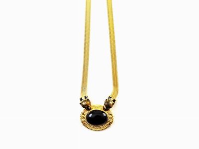 Collana Edgar Berebi in Metallo Dorato e Vetro