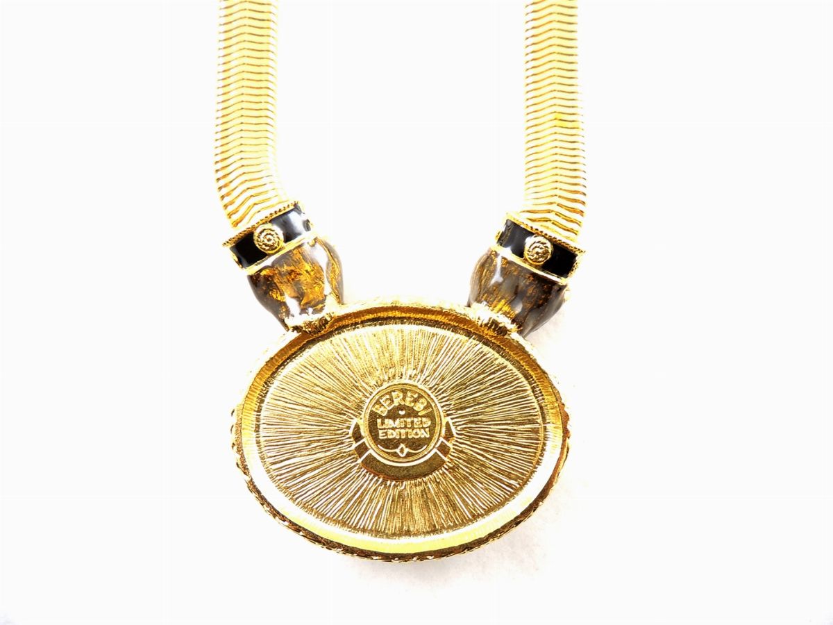 Collana Edgar Berebi in Metallo Dorato e Vetro