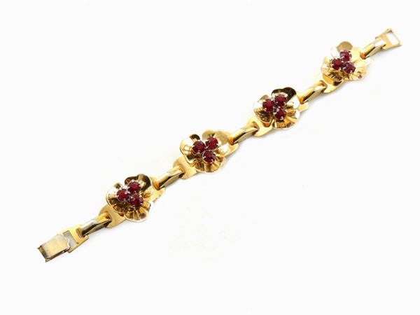 Bracciale Barklay in metallo dorato e strass