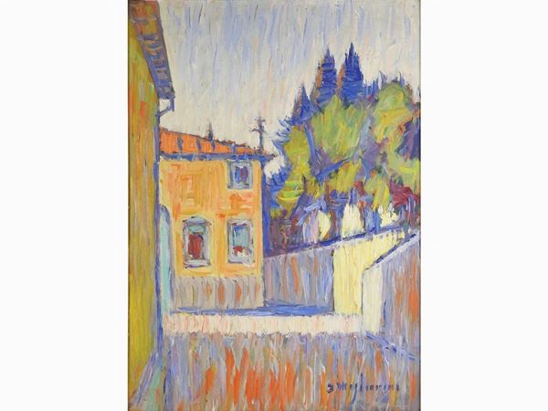 Dino Migliorini : View of a Village  ((1907-2005))  - Auction The collector's house: Antique, Modern and Oriental Art - Lots: 450-673 - III - Maison Bibelot - Casa d'Aste Firenze - Milano