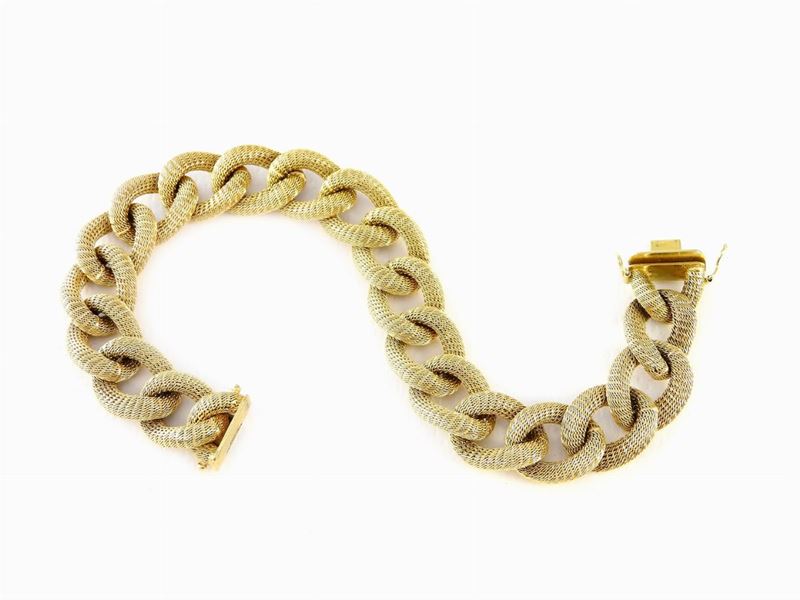 Bracciale in Oro Giallo a Maglia Morbida