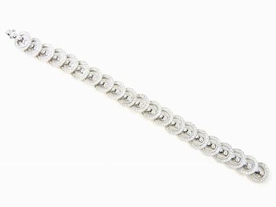 Bracciale Tennis in Oro Bianco e Diamanti