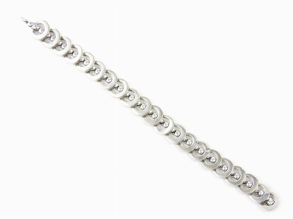 Bracciale Tennis in Oro Bianco e Diamanti