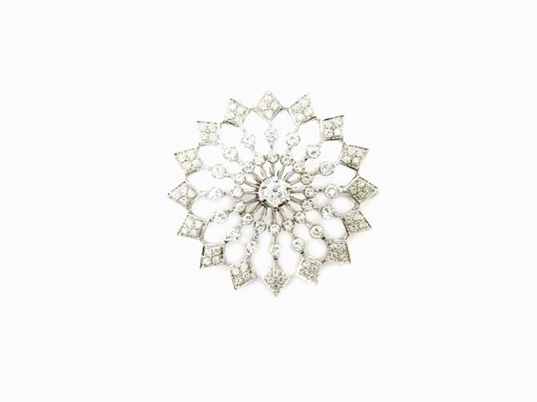White gold brooch with diamonds  - Auction Jewels and Watches - II - II - Maison Bibelot - Casa d'Aste Firenze - Milano
