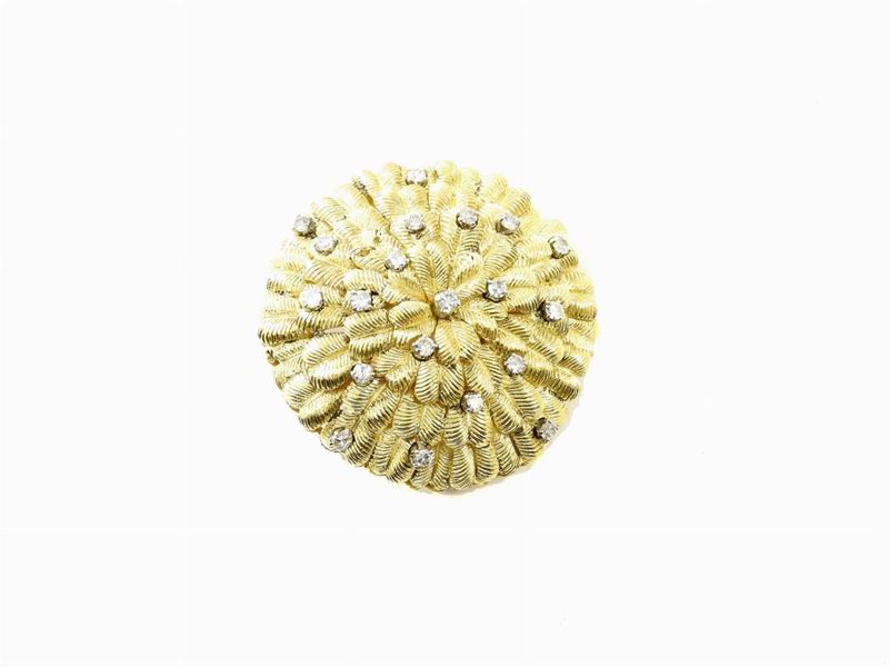 Spilla in Oro Giallo e Diamanti