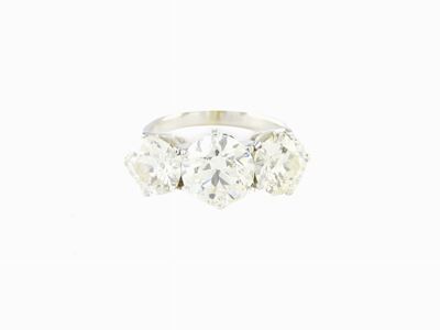 Anello Trilogy in Oro Bianco e Diamanti