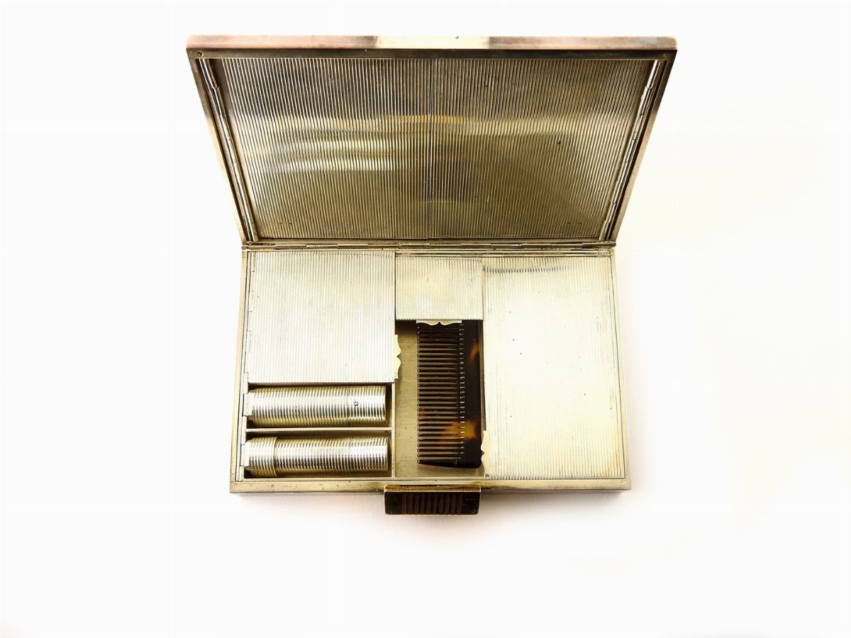 Trousse in Argento, Oro Giallo e Rubini
