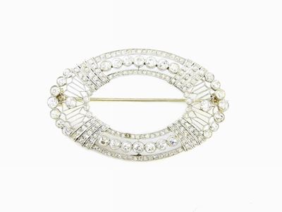 Spilla in Oro Bianco e Diamanti
