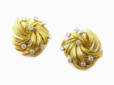 Orecchini in Oro Giallo e Diamanti